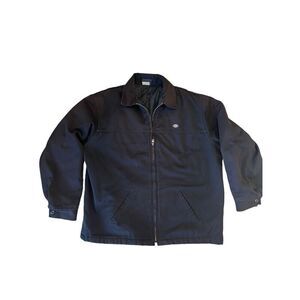 Dickies Black Mechanic Chore Jacket Quilt Lined Men’s 2XL